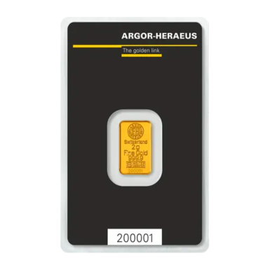 Argor Heraeus 2 gram Black minted Classic bar