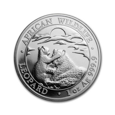 2019 Somalia 1oz African Wildlife Leopard Silver Coin