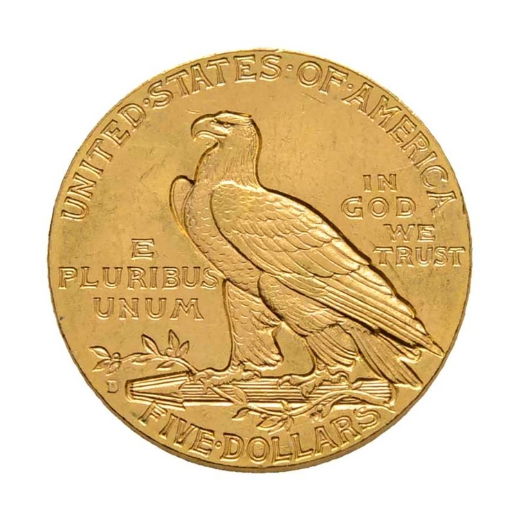 Indian Half Eagle 5 dollars Cold Coin