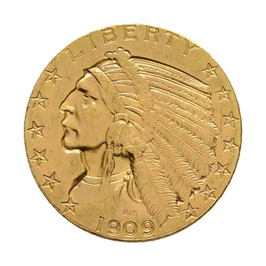Indian Half Eagle 5 dollars Cold Coin
