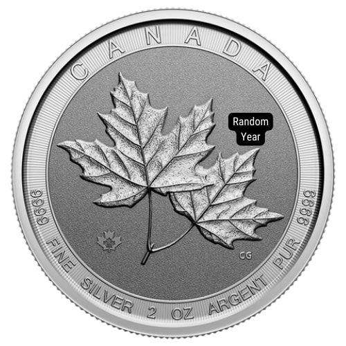 Twin Maple Leaf 2oz silver Coin (Random Year)