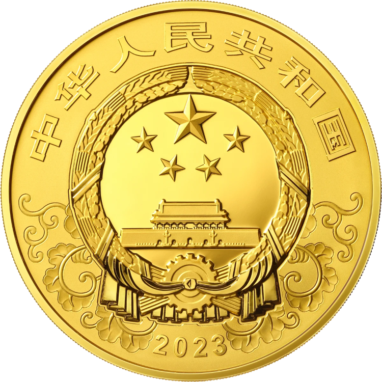 2023 Lunar year of rabbit colorized Gold and silver coins