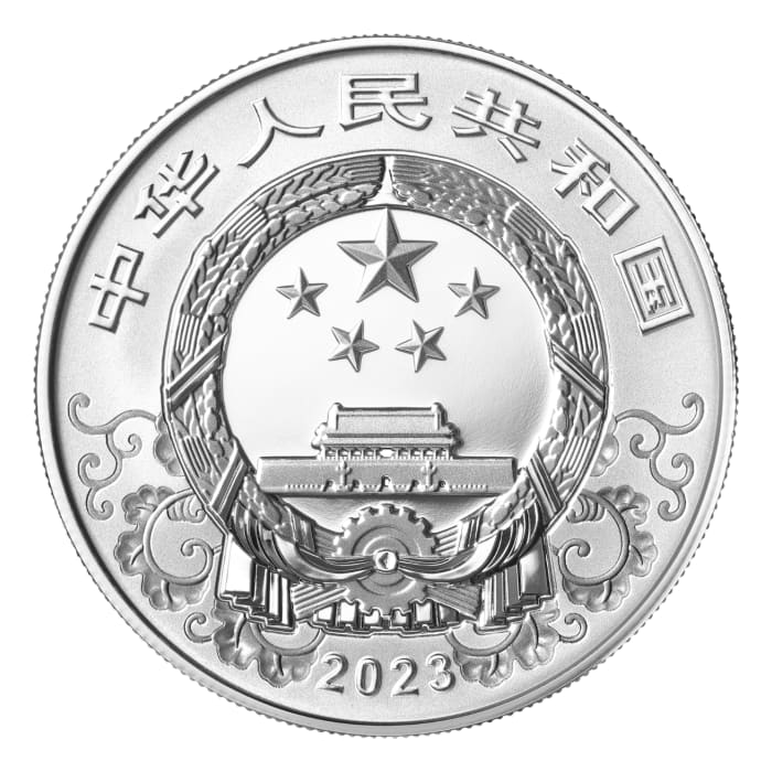 2023 Lunar year of rabbit colorized Gold and silver coins