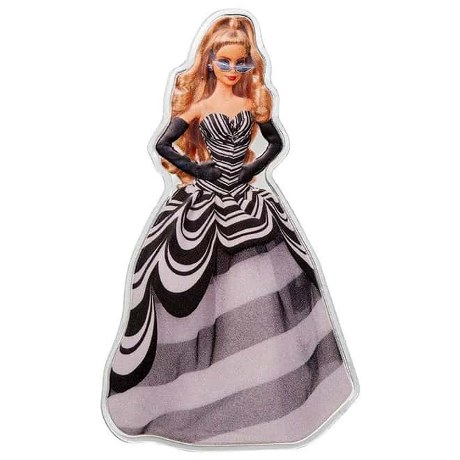 Pamp Barbie 65th Anniversary Blur Sapphire Silver Proof 1oz Coin