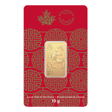 2026 10 gram Canada Lunar Year of the Horse Gold Reverse Proof Bar