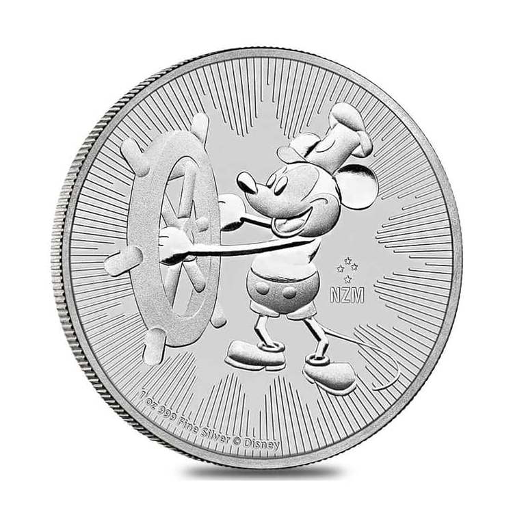 Niue 1 oz Niue Silver Disney Steamboat Willie BU coin
