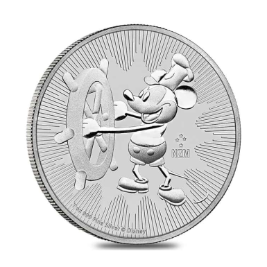 Niue 1 oz Niue Silver Disney Steamboat Willie BU coin