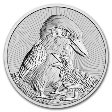 2020 Australia 2oz Kookaburra piedfort Silver BU coin