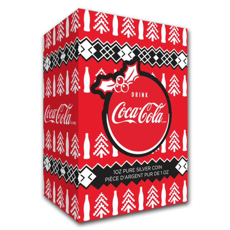 Coca Cola Holiday Bottle 1oz Silver coin