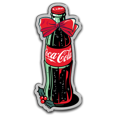 Coca Cola Holiday Bottle 1oz Silver coin