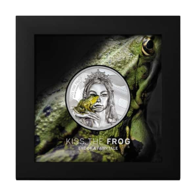 CIT Kiss the Frog Eye of a Fairytale 2oz coloured silver coin