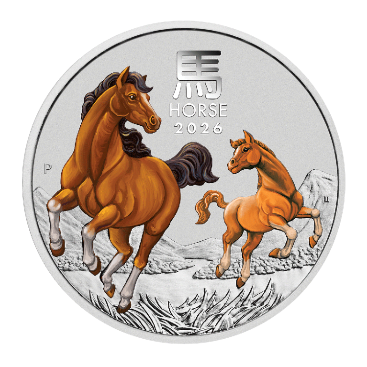 Australia 2026  Year of the Horse Coloured 1/2oz Silver Coin