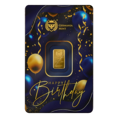 Germania mint happy birthday 1 gram Minted bar