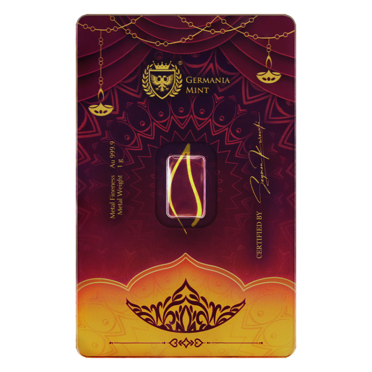 Germania mint Diwali 1 gram Minted bar