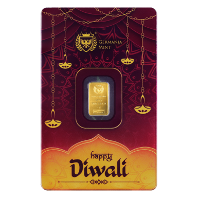Germania mint Diwali 1 gram Minted bar