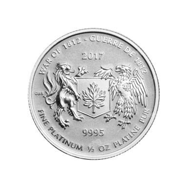 Canada 2017 Platinum War of 1812 1/2oz coin