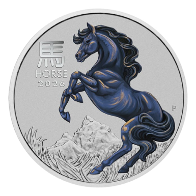2026 Australia Year of the Horse 1oz Platinum Coloured coin