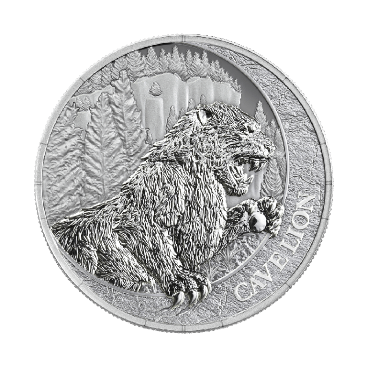 2026 Republic of Liberia Megafauna Cave Lion 1oz silver coin