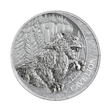 2026 Republic of Liberia Megafauna Cave Lion 1oz silver coin
