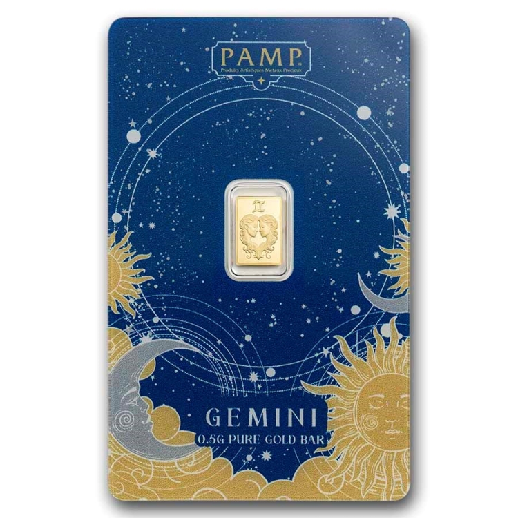 PAMP suisse Zodiacs GEMINI 0.5gram Minted bar