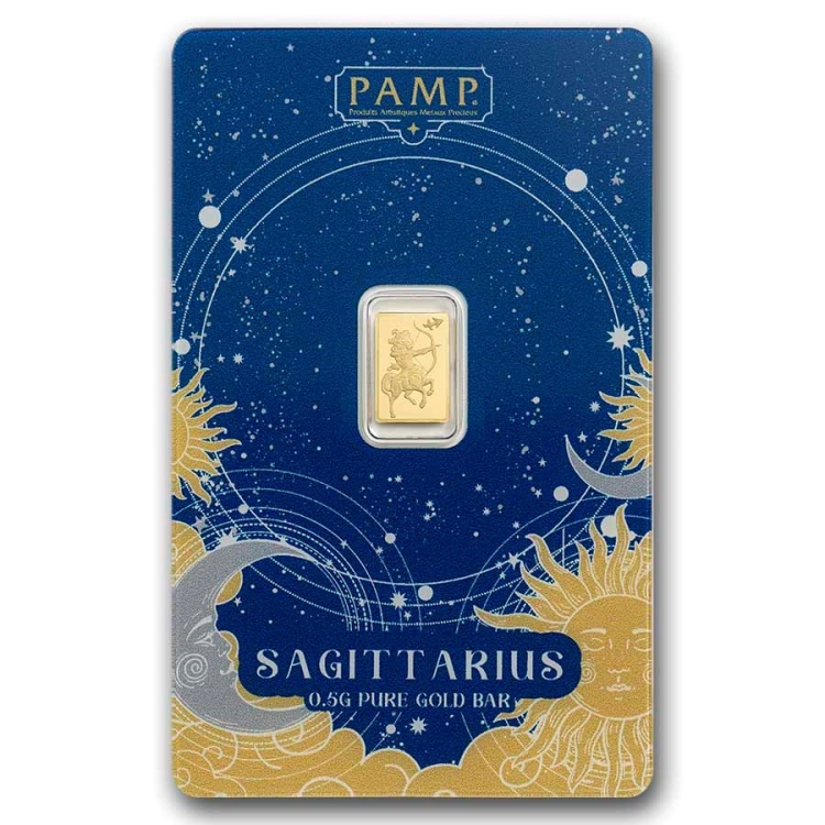 PAMP suisse Zodiacs SAGITTARIUS 0.5gram Minted bar