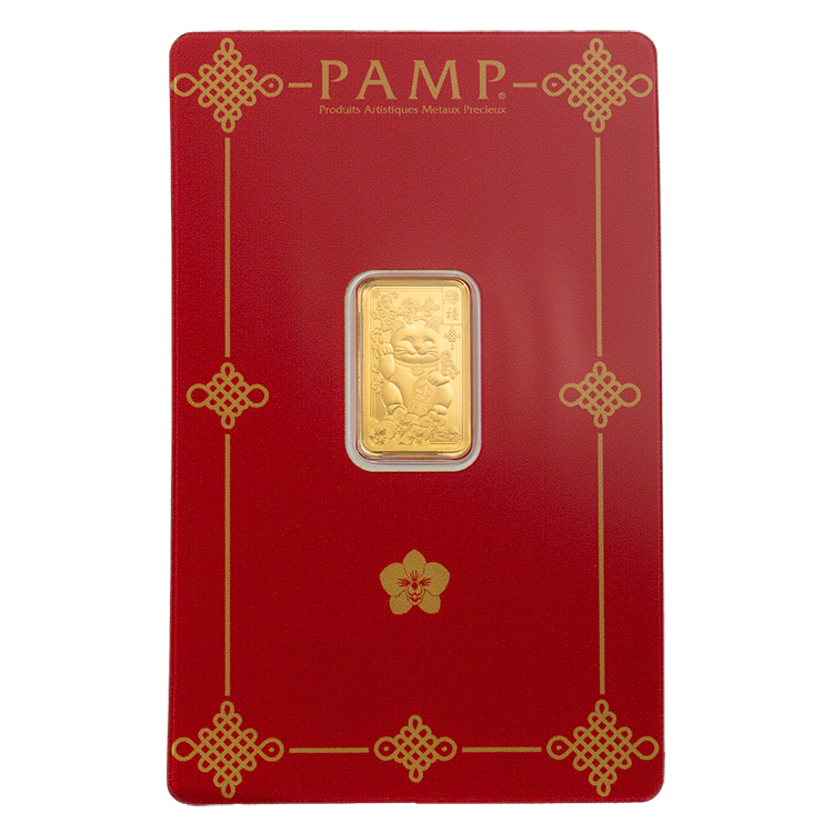 PAMP Suisse Lucky Cat 2.5g minted bar