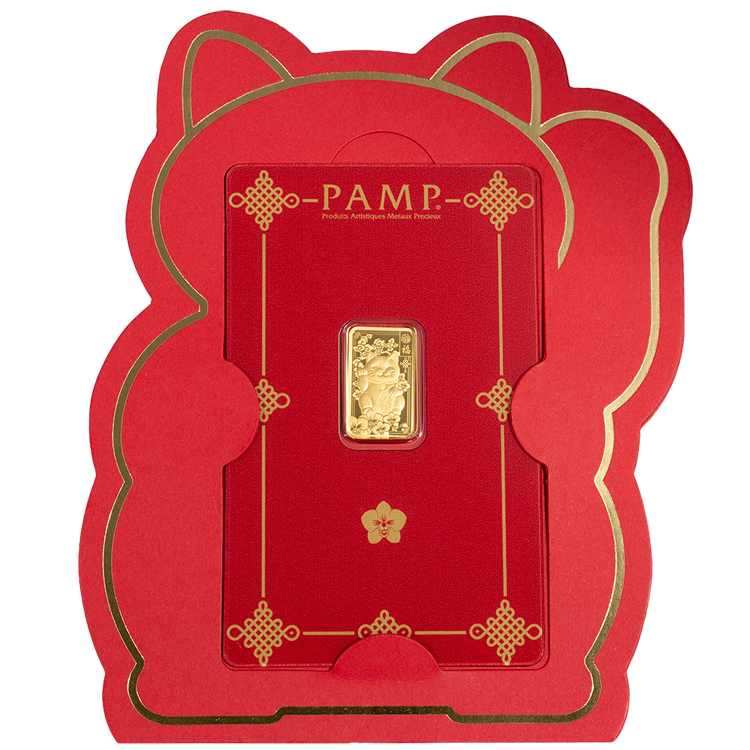 PAMP Suisse Lucky Cat 2.5g minted bar
