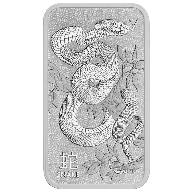 2025 Perth Mint snake 1oz silver minted bar
