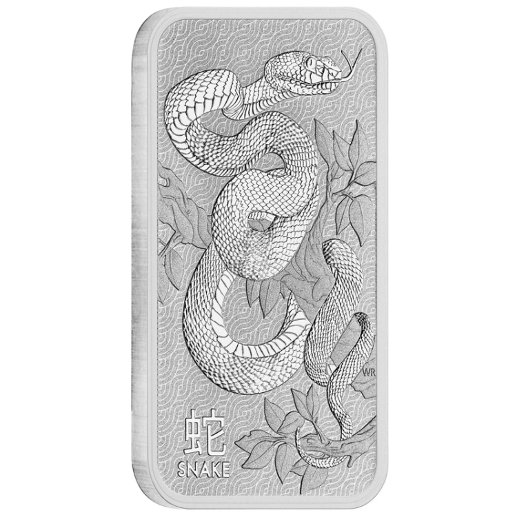 2025 Perth Mint snake 1oz silver minted bar