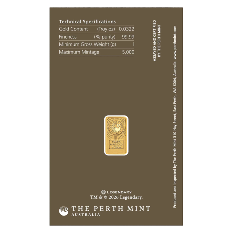 DUNE Shaihulud 1g Gold Minted Bar