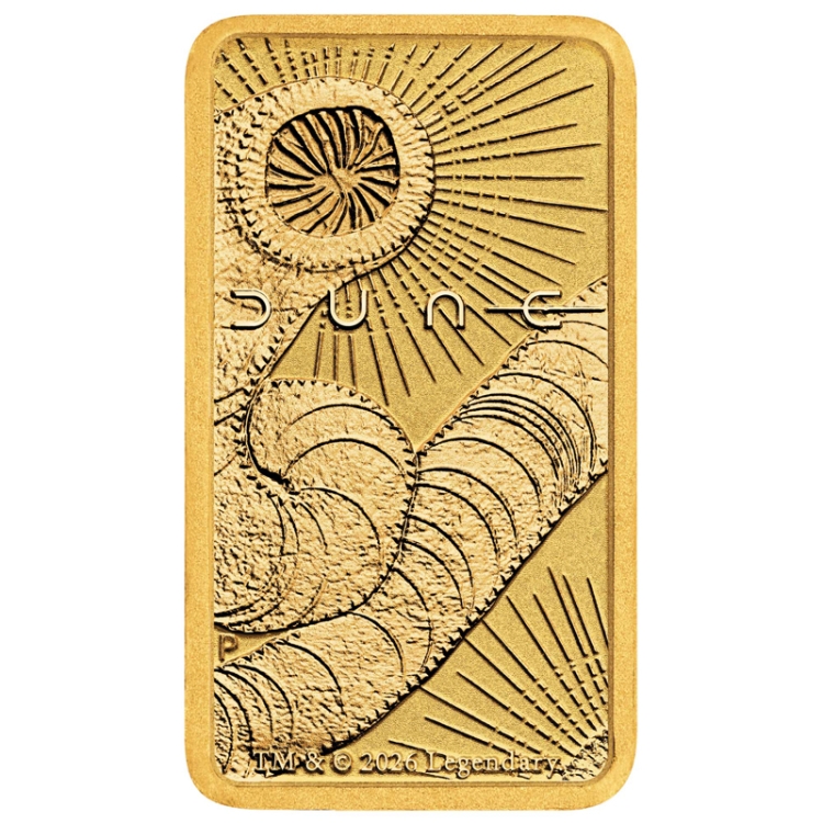 DUNE Shaihulud 1g Gold Minted Bar