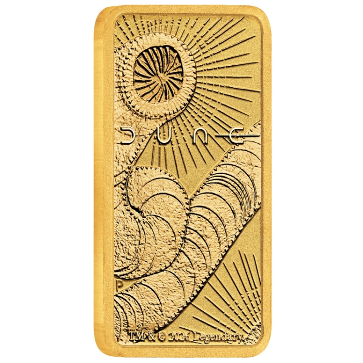 DUNE Shaihulud 1g Gold Minted Bar