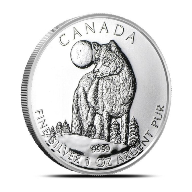 2011 Canada Wolf Silver 1oz coin