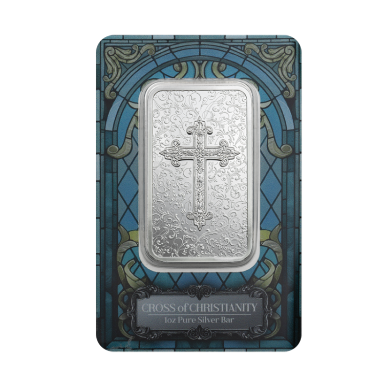 Pamp Suisse 1oz Cross of Christianity Silver Coin Bar