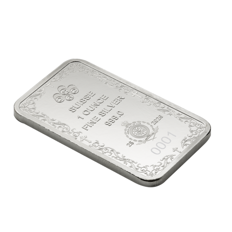 Pamp Suisse 1oz Cross of Christianity Silver Coin Bar