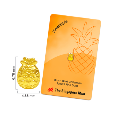 Singapore mint 1 Gram Collections Gold Pineapple
