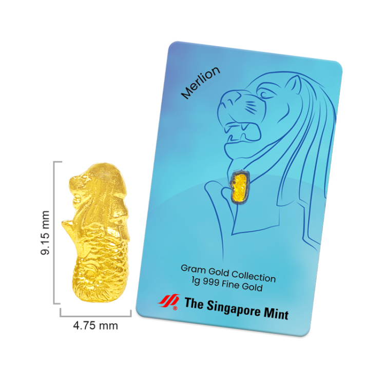 Singapore mint 1 Gram Collections Gold Merlion