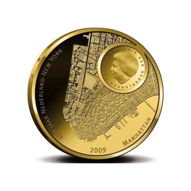 Netherlands 2009 Beatrix Manhattan 400 year Gold Proof Coin