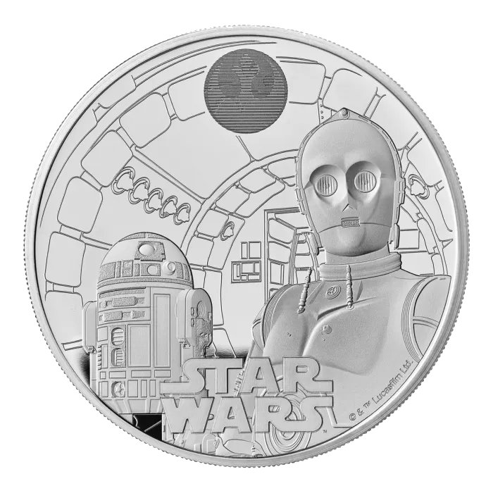 Great Britain Star Wars - R2D2 And C3PO 2oz Silver Proof Coin