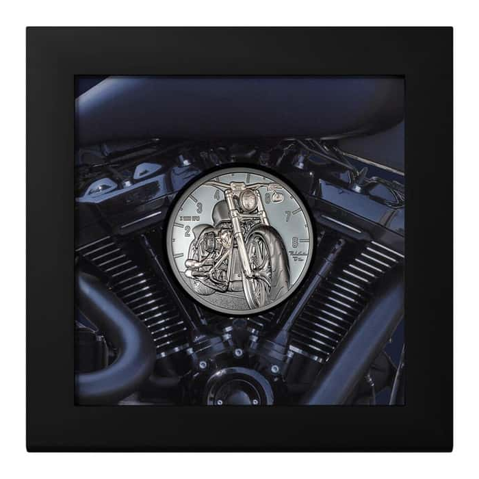 CIT The Journey Motorbike Antique Silver 2oz coin