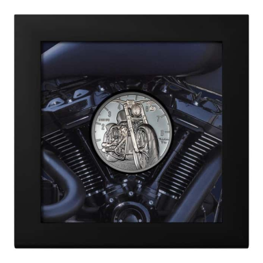 CIT The Journey Motorbike Antique Silver 2oz coin