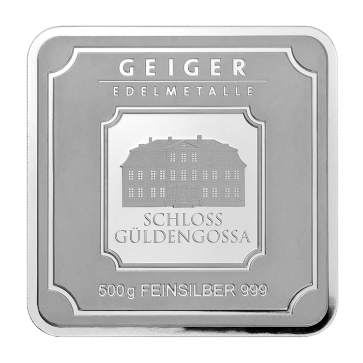 Geiger Silver 500g original square silver bar