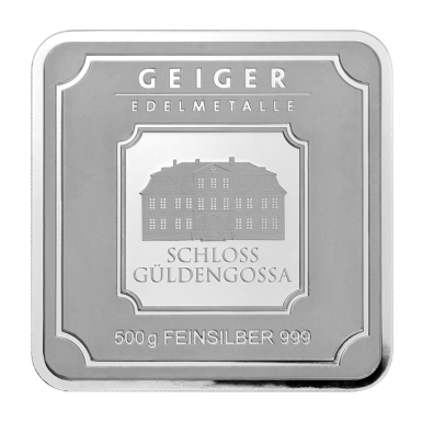 Geiger Silver 500g original square silver bar