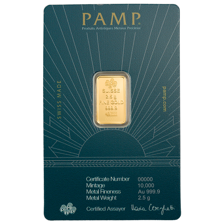 Pamp Suisse 2.5g Lady of Liberty Minted Bar