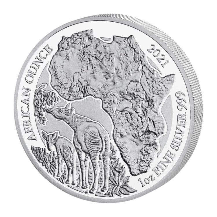 Rwanda African 1oz Okapi Silver Proof Coin