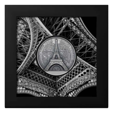 CIT Eiffel Tower Antique Silver 2oz coin