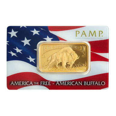 Pamp Suisse America the Free 1oz Buffalo Minted Bar