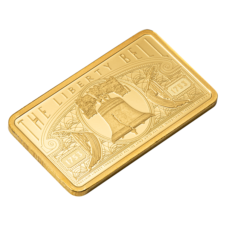 Pamp Suisse America the Free 5g Liberty bell Minted Bar