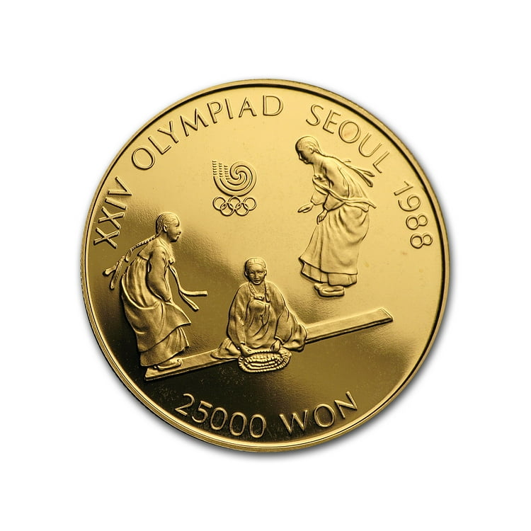 1988 Olympic Seesaw 1/2 oz Gold coin (BU/Proof)