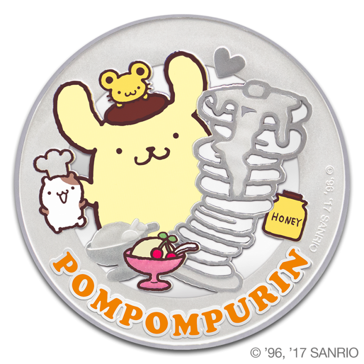 Sanrio Pompompurin Foodie 1oz Silver Proof